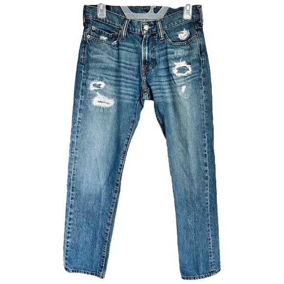 ABERCROMBIE & Fitch Men's Langdon Skinny Stretch Jeans Distressed 28x30 - Picture 2 of 14